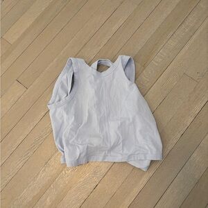 Vintage lululemon barely worn light blue tank top fun back!